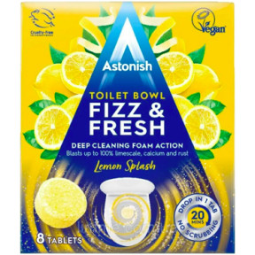 Таблетки для чищення унітазів Astonish Fizz & Fresh з ароматом лимона 8 шт 